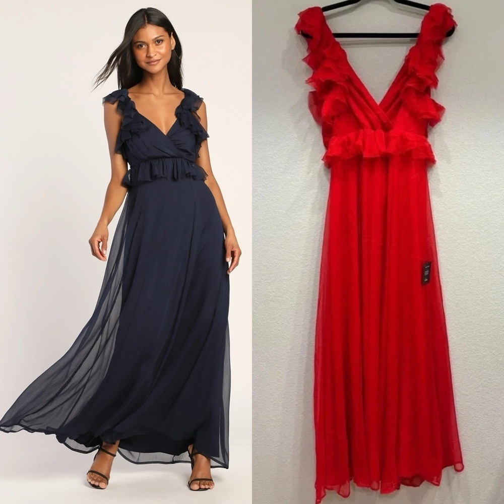 Lulu's NWT Red Maxi Formal Dress